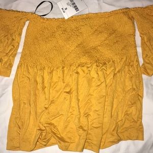 Forever 21 off the shoulder mustard